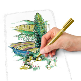 Pigment Liner + Metallic pen 5-pack i gruppen Hobby & Kreativitet / Kalligrafi / Lettering sett hos Pen Store (131923)