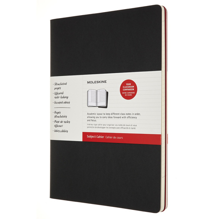 Cahier Subject A4 Black/Red Ruled i gruppen  Papir & Blokk / Skrive og ta notater / Notatbøker hos Pen Store (100337)
