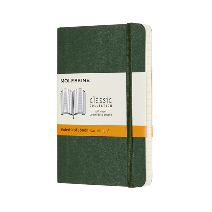 Classic Soft Cover Notebook Pocket Myrtle Green i gruppen  Papir & Blokk / Skrive og ta notater / Notatbøker hos Pen Store (100395_r)