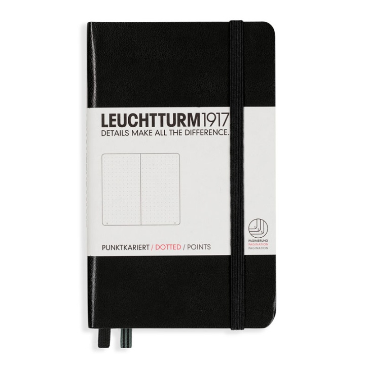 Notebook A6 Pocket Dotted Black i gruppen  Papir & Blokk / Skrive og ta notater / Notatbøker hos Pen Store (100748)