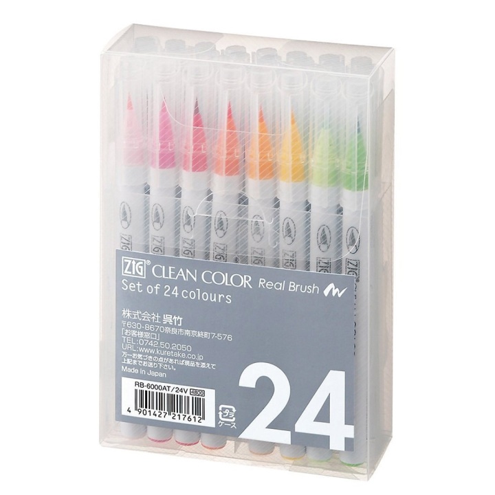 Clean Color Real Brush 24-set i gruppen Penner / Kunstnerpenner / Penselpenner hos Voorcrea (100961)