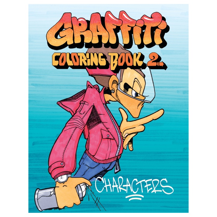 Graffiti Coloring Book 2: Characters i gruppen Hobby & Kreativitet / Bøker / Fargebøker for voksne hos Pen Store (101371)
