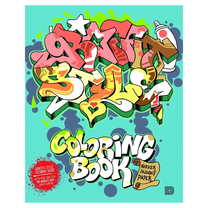 Graffiti Style Coloring Book i gruppen Hobby & Kreativitet / Bøker / Fargebøker for voksne hos Pen Store (101373)