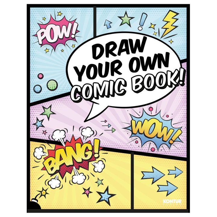 Draw Your Own Comic Book! i gruppen Hobby & Kreativitet / Bøker / Fargebøker for voksne hos Voorcrea (101375)