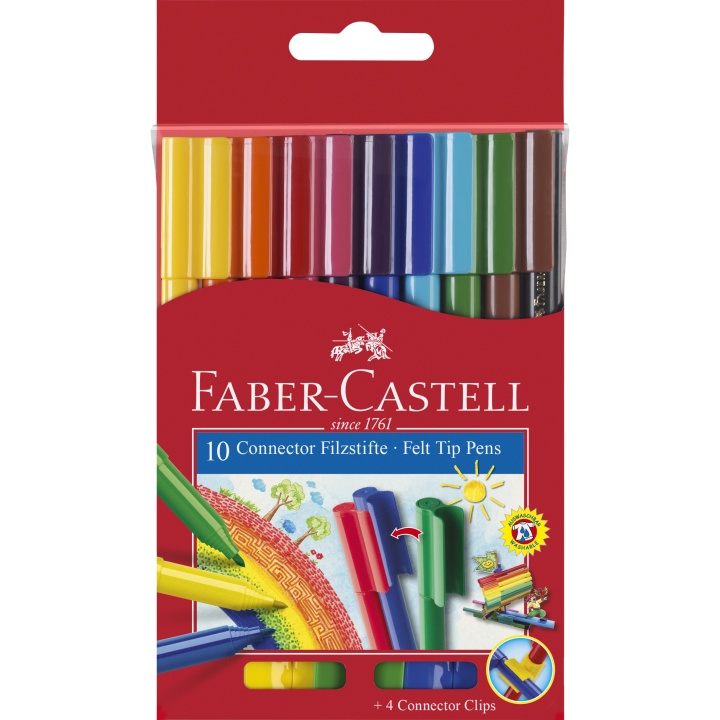 Connector Felt-tip pens - Set of 10 i gruppen Kids / Barnepenner / Tusjer for barn hos Pen Store (101401)