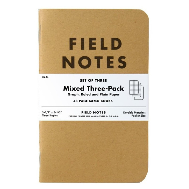 Memo Book Mixed 3-pakke i gruppen  Papir & Blokk / Skrive og ta notater / Notatbøker hos Pen Store (101426)