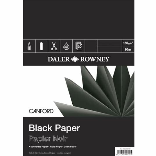 Black Paper A3 i gruppen  Papir & Blokk / Artistblokk / Farget papir hos Voorcrea (101446)