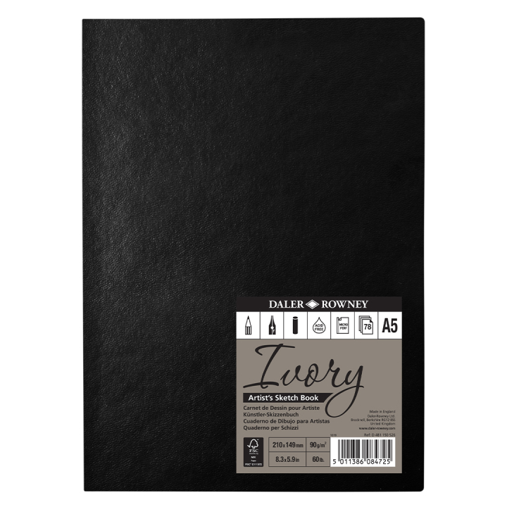 Ivory Sketchbook A5 i gruppen  Papir & Blokk / Artistblokk / Skissebøker hos Pen Store (101452)