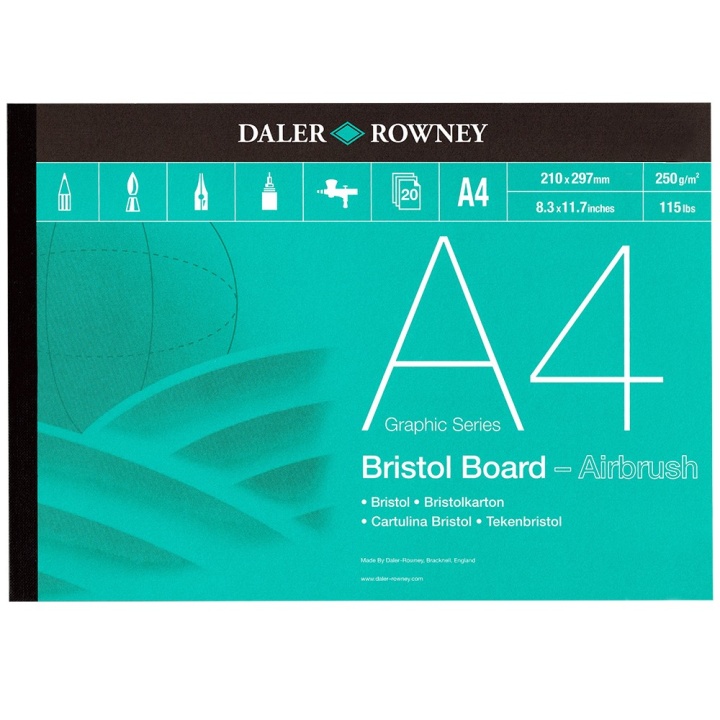 Bristol Board A4 i gruppen  Papir & Blokk / Artistblokk / Tegne- og skisseblokk hos Pen Store (101455)