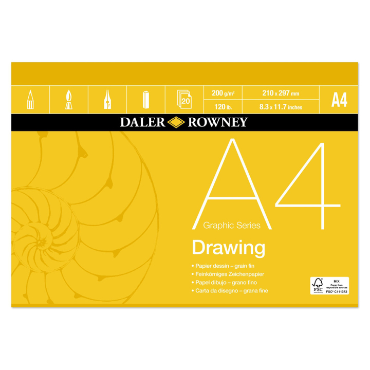 Drawing Paper A4 i gruppen  Papir & Blokk / Artistblokk / Tegne- og skisseblokk hos Pen Store (101457)