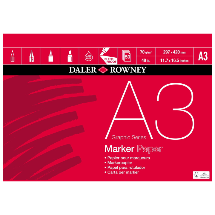 Marker Paper A3 i gruppen  Papir & Blokk / Artistblokk / Markerblokk hos Pen Store (101461)