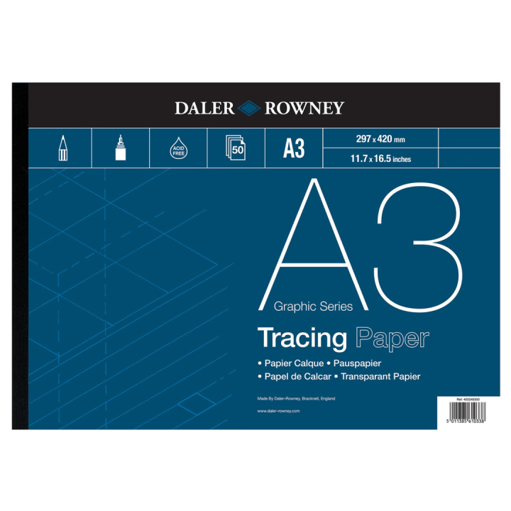 Tracing Paper 60g A3 i gruppen  Papir & Blokk / Artistblokk / Tracing og sporingspapir hos Pen Store (101462)
