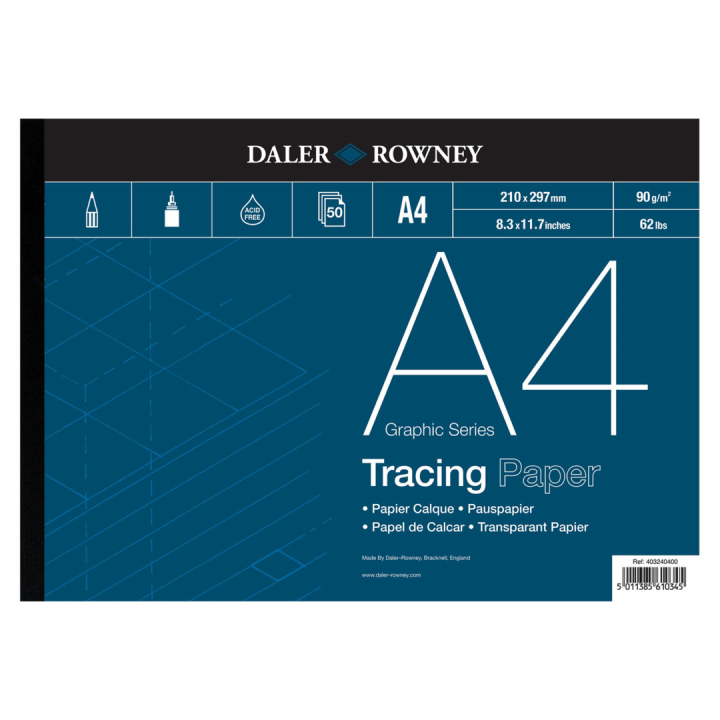 Tracing Paper 90g A4 i gruppen  Papir & Blokk / Artistblokk / Tracing og sporingspapir hos Pen Store (101464)