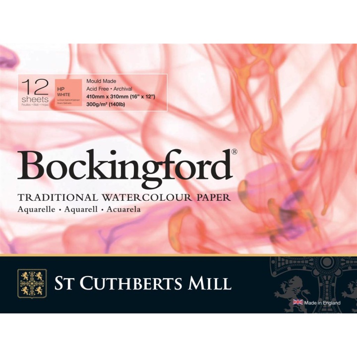 Bockingford Akvarellblokk 300g 410x310mm HP i gruppen  Papir & Blokk / Artistblokk / Akvarellblokk hos Voorcrea (101493)