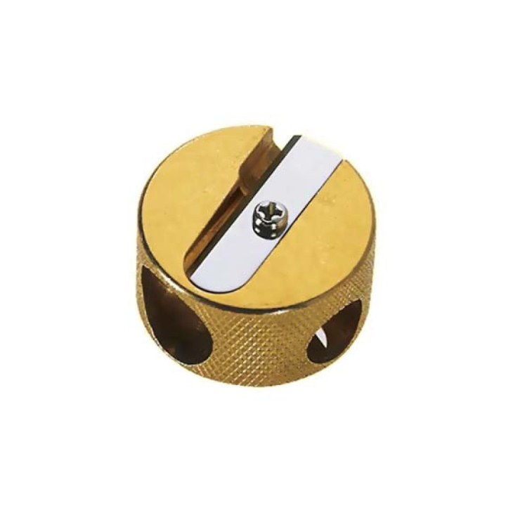 Blyantspisser Double Round Brass i gruppen Penner / Penntilbehør / Blyantspissere hos Pen Store (102251)