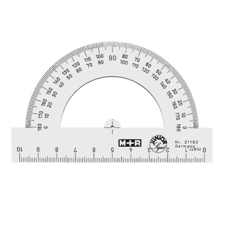 Gradskive Halvsirkel 180° i gruppen Hobby & Kreativitet / Hobbytilbehør / Linjaler / Gradskive hos Pen Store (102265)