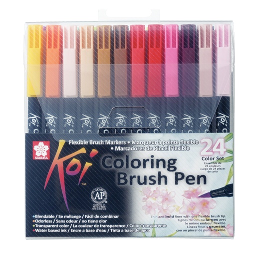 Koi Colouring Brush Pen 24-set i gruppen Penner / Kunstnerpenner / Penselpenner hos Pen Store (102307)