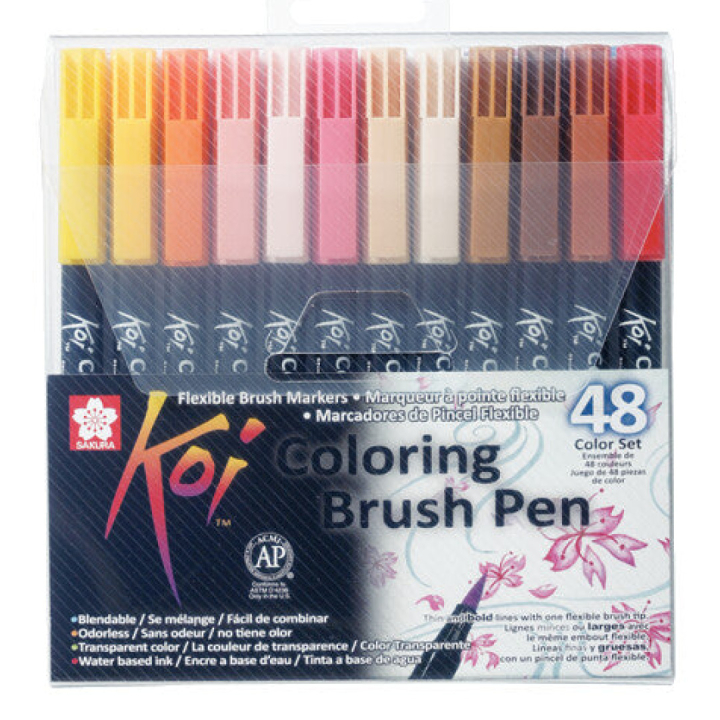 Koi Colouring Brush Pen 48-set i gruppen Penner / Kunstnerpenner / Penselpenner hos Pen Store (102308)