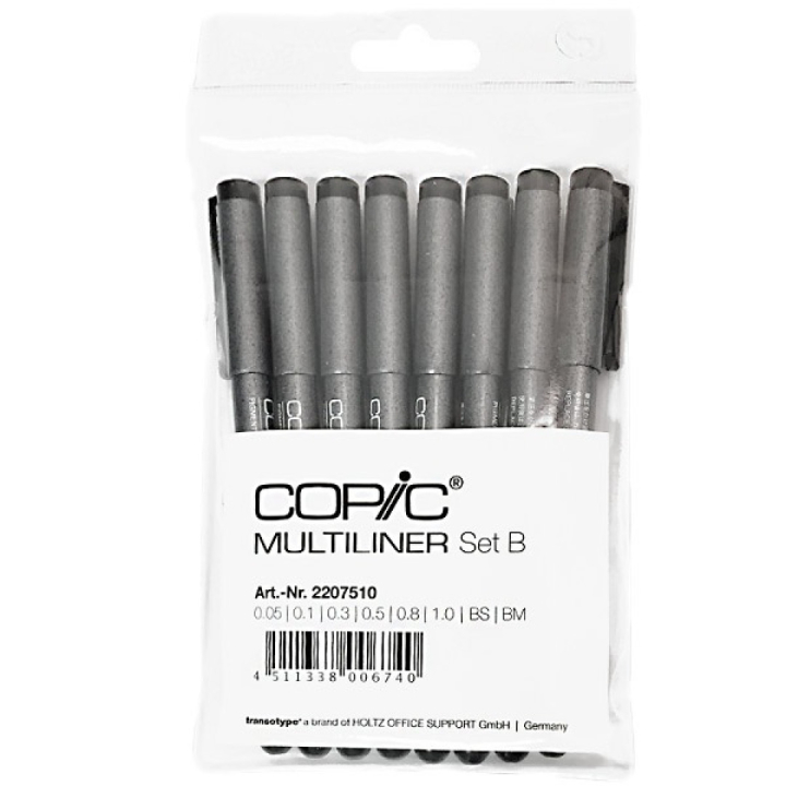 Multiliner Classic 8-set i gruppen Penner / Skrive / Fineliners hos Pen Store (103259)
