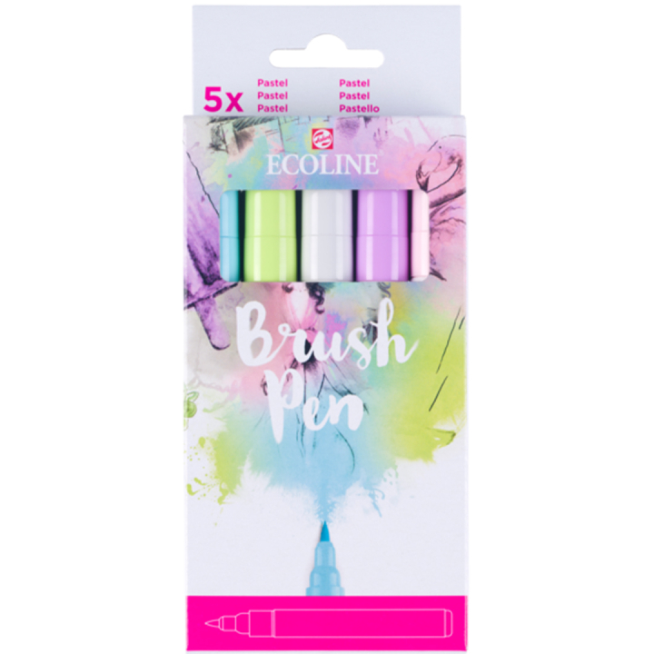 Brush Pen Pastel 5-set i gruppen Penner / Kunstnerpenner / Penselpenner hos Pen Store (103709)