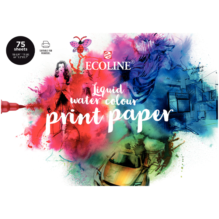 Print Paper 75-pakke i gruppen  Papir & Blokk / Artistblokk / Akvarellpapir hos Pen Store (103786)