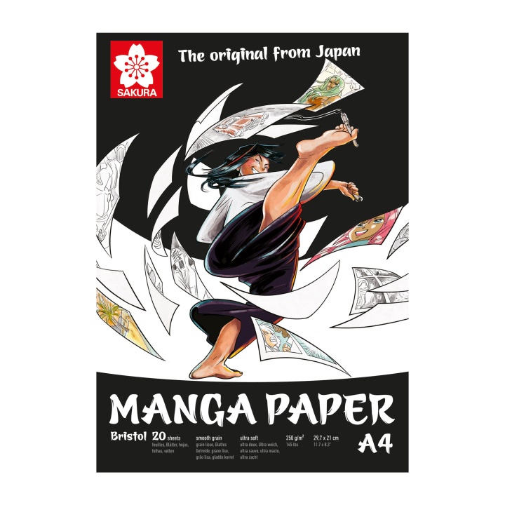 Manga Drawing Pad A4 i gruppen  Papir & Blokk / Artistblokk / Tegne- og skisseblokk hos Pen Store (103849)