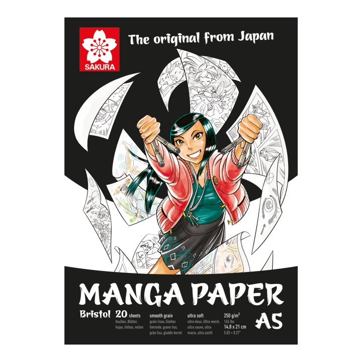 Manga Drawing Pad A5 i gruppen  Papir & Blokk / Artistblokk / Tegne- og skisseblokk hos Pen Store (103850)