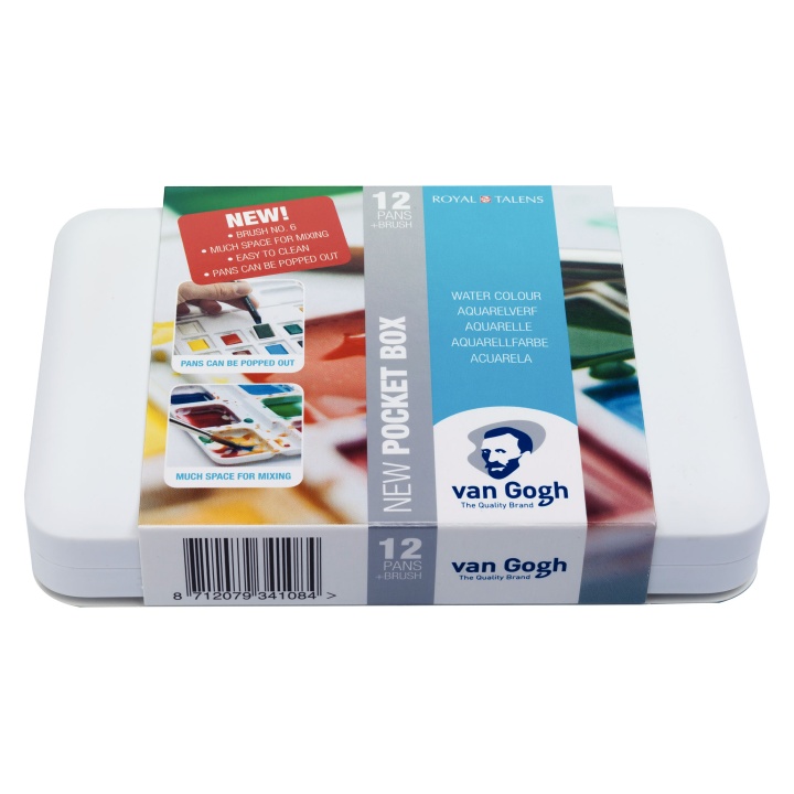 Pocket Box Water Color - Set of 12 i gruppen Kunstnermateriell / Kunstnerfarge / Akvarellmaling hos Pen Store (104062)