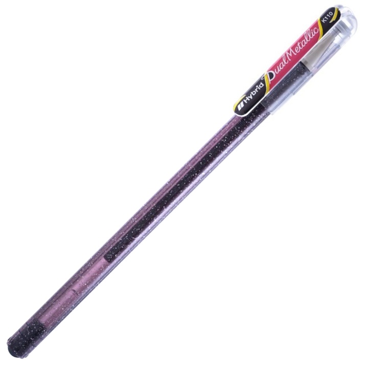 Dual Metallic Hybrid Gelpenn Black + Metallic Red i gruppen Penner / Skrive / Gelpenner hos Pen Store (104615)