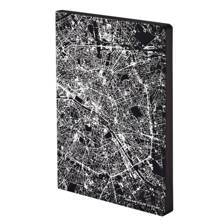 Notebook Graphic Traveller - Nightflight Paris Silver i gruppen  Papir & Blokk / Skrive og ta notater / Notatbøker hos Pen Store (104889)
