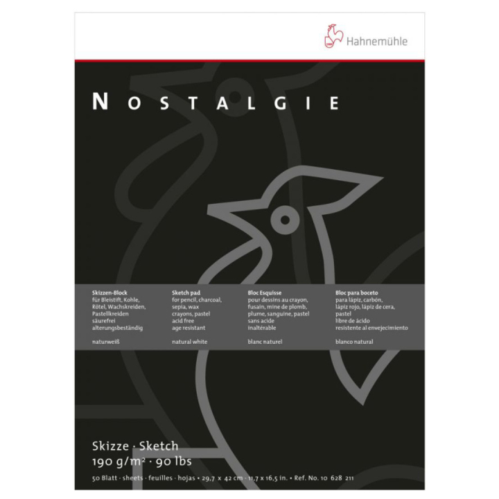 Nostalgie Sketch pad A4 i gruppen  Papir & Blokk / Artistblokk / Tegne- og skisseblokk hos Pen Store (105163)