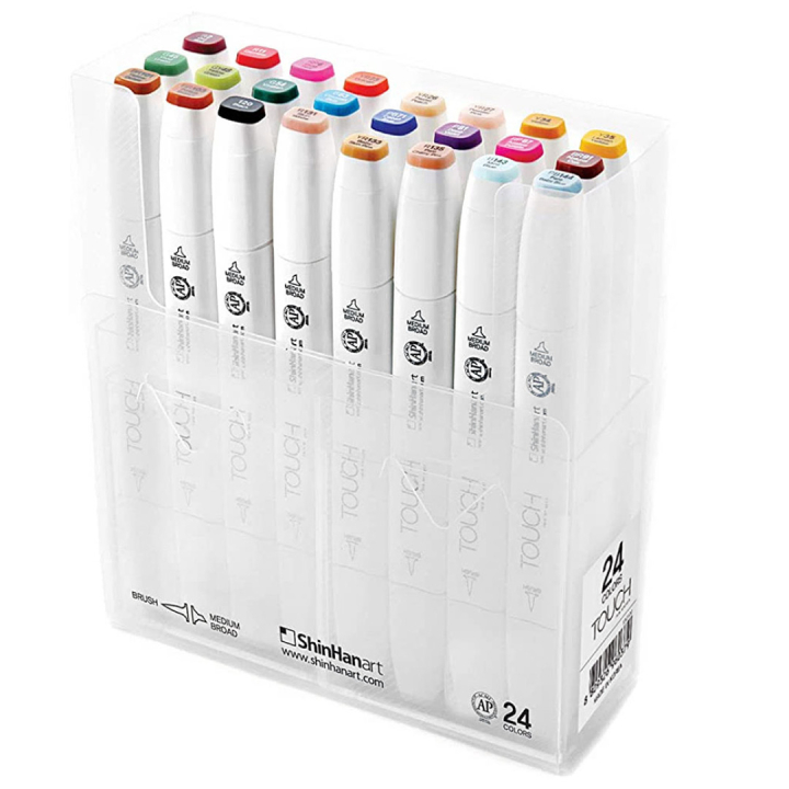 Twin Brush Marker 24-set i gruppen Penner / Kunstnerpenner / Illustrasjonmarkers hos Pen Store (105316)