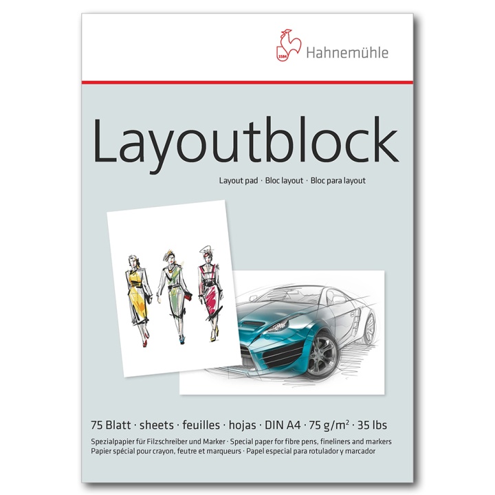 Layoutblock A4 i gruppen  Papir & Blokk / Artistblokk / Tegne- og skisseblokk hos Pen Store (106122)