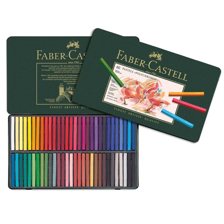 Pastel crayon Polychromos 60-set i gruppen Kunstnermateriell / Kritt og blyanter / Pastellkritt hos Pen Store (106210)
