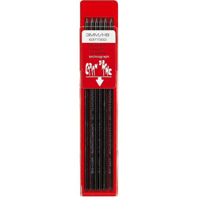 3 mm Stift 6-pakke Technograph i gruppen Penner / Penntilbehør / Miner hos Pen Store (106234_r)