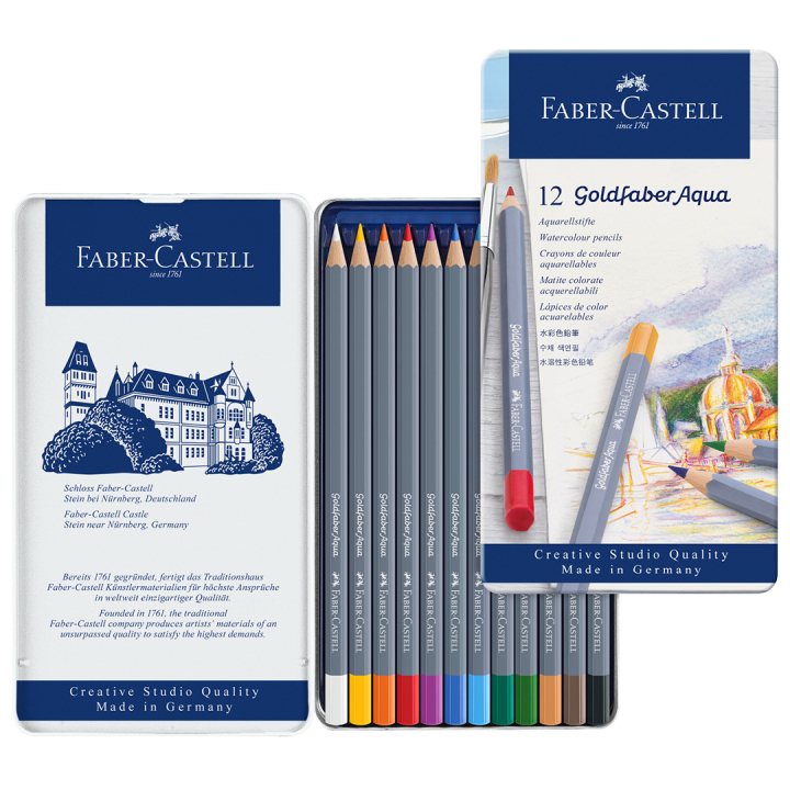 Goldfaber Aqua Watercolour Pencil 12-set i gruppen Penner / Kunstnerpenner / Akvarellblyanter hos Pen Store (106633)