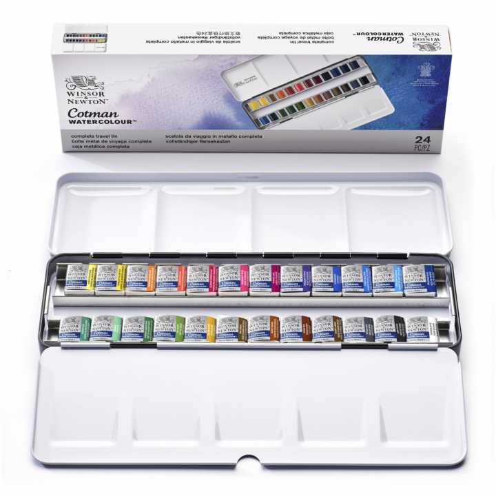 Cotman Water Colors Sketchers Metal Box i gruppen Kunstnermateriell / Farger / Akvarellmaling hos Pen Store (107244)