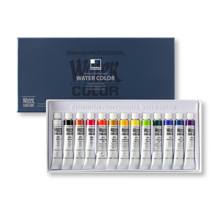 Water Colors PRO 7.5ml 13-set i gruppen Kunstnermateriell / Kunstnerfarge / Akvarellmaling hos Pen Store (107246)