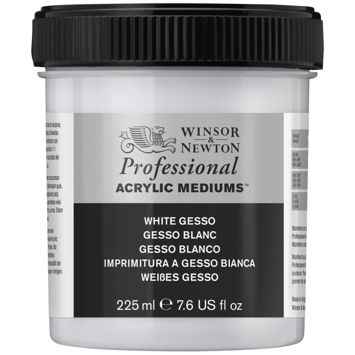 Professional AA White Gesso 225 ml i gruppen Kunstnermateriell / Malemedier og lakk /  Gesso og grunning hos Pen Store (107495)