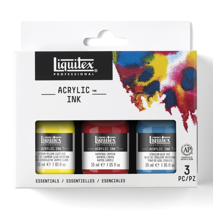 Acrylic Ink Essentials 3-set 30 ml i gruppen Kunstnermateriell / Kunstnerfarge / Akrylmaling hos Pen Store (107723)