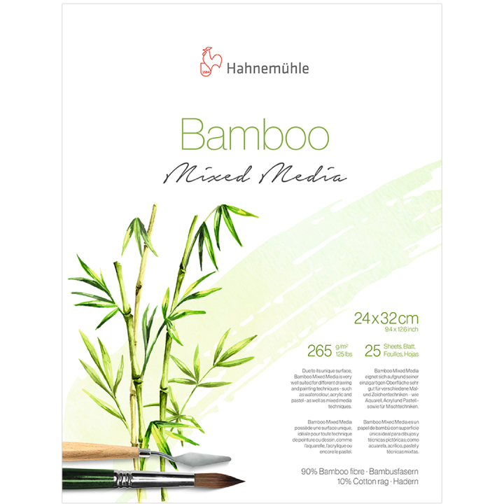 Mixed Media Bamboo 265g 24x32 cm i gruppen  Papir & Blokk / Artistblokk / Mixed media-blokk hos Pen Store (108082)