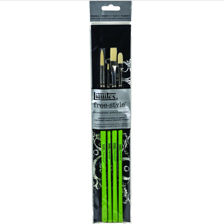 Freestyle Traditional Pensel Syntetisk 4-set i gruppen Kunstnermateriell / Pensler / Akrylpensler hos Pen Store (108266)