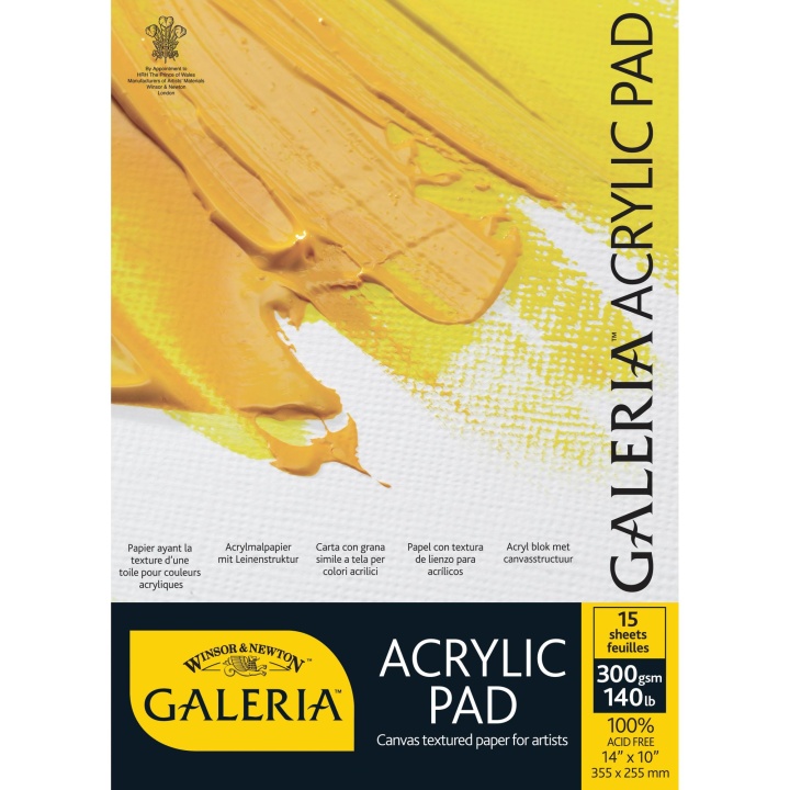 Galeria Acrylic Colour Paper Pad A3 i gruppen  Papir & Blokk / Artistblokk / Akrylblokk hos Pen Store (108406)