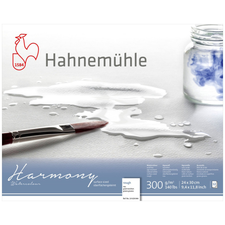 Akvarellpapir Harmony Rough 300g 24x30cm i gruppen  Papir & Blokk / Artistblokk / Akvarellpapir hos Pen Store (108753)