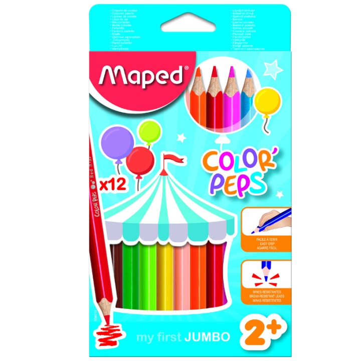 Color Peps 12-set fargeblyanter Jumbo i gruppen Kids / Barnepenner / Fargeblyanter for barn hos Pen Store (108767)