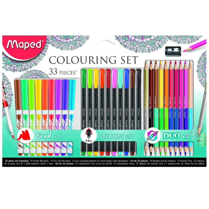 Colouring Adult Set 33 Pieces i gruppen Penner / Kunstnerpenner / Fargeblyanter hos Pen Store (108778)