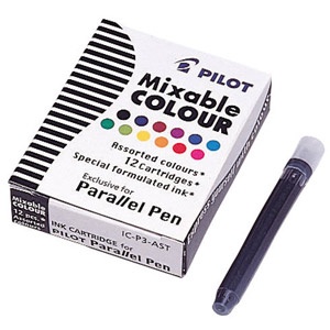 Patron/Refill Parallel Pen Mix-12-pakke i gruppen Penner / Penntilbehør / Patroner og refiller hos Pen Store (109264)