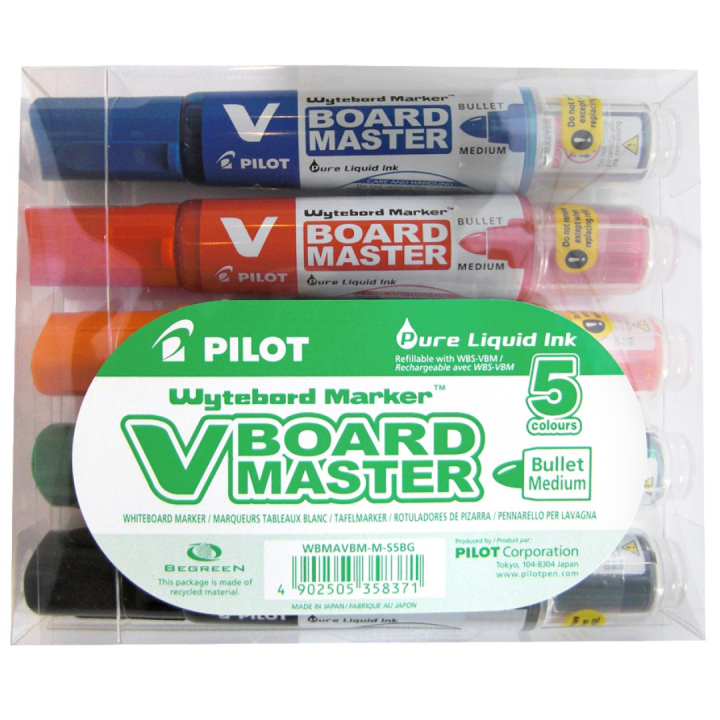 V-Board Master Round 5-set i gruppen Penner / Merking og kontor / Whiteboard tusjer hos Pen Store (109301)