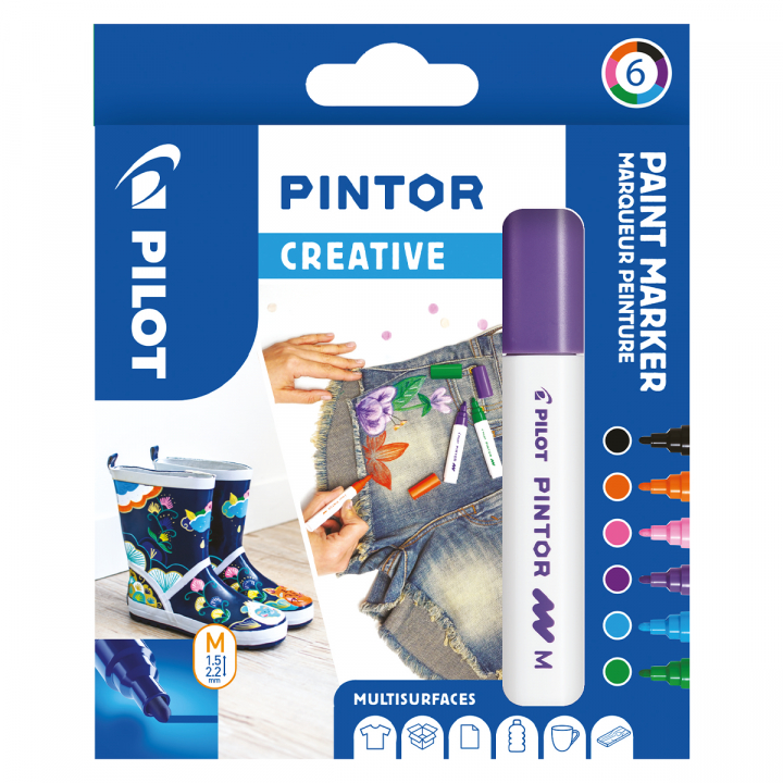 Pintor Medium 6-pakke Fun i gruppen Penner / Kunstnerpenner / Illustrasjonmarkers hos Pen Store (109491)