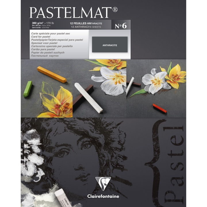 Pastelmat Anthracite 24x30 cm i gruppen  Papir & Blokk / Artistblokk / Pastelblokk hos Pen Store (110409)